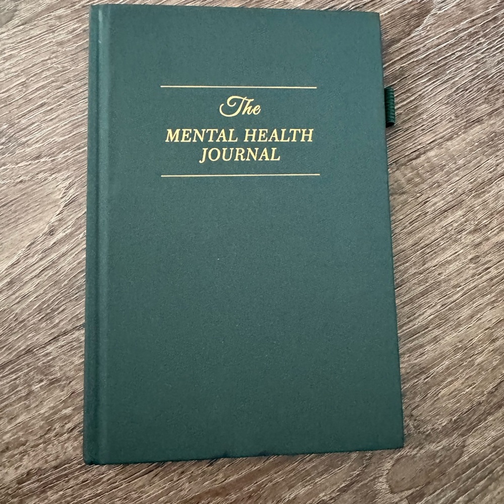 Amazon Green "The Mental Health Journal" Hardcover Notebook